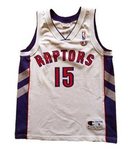 Champion Vince Carter Toronto Raptors Jersey Jersey Vintage NBA White Sz. S