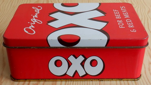 Vintage oxo storage tin 1990s - oxo,