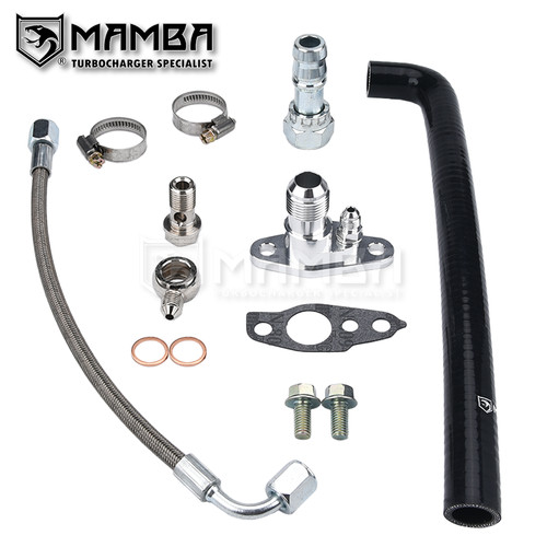 Turbo oil feed return - oil, kit