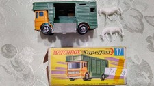 Lesney Matchbox No.17 Horse Box 1971 Made in England 2 Horses Vintage Diecast