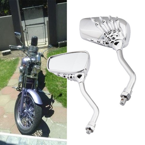 Chrome motorcycle skull hand - chrome,