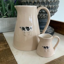 Cow Jug Milk Cream Ceramic Deep Cream Traditional Country Kitchen Stoneware