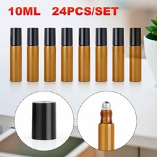 24PC 10ml Roller Bottles Amber