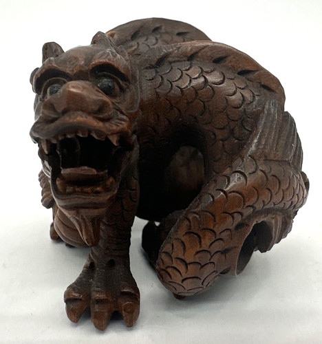 Japanese boxwood netsuke - boxwood,