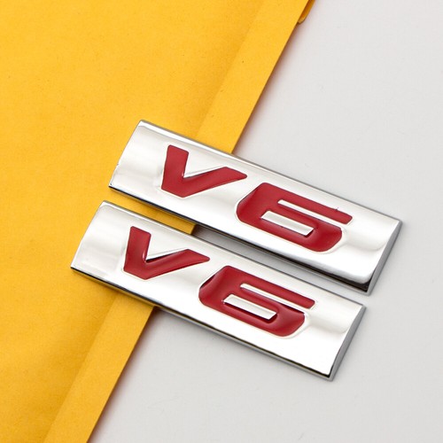 2pcs chrome red metal door - 2pcs,