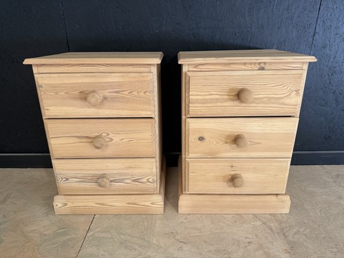 Stripped pine bedsides - 2, x