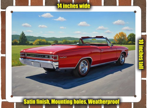 Metal sign 1966 chevrolet - metal,