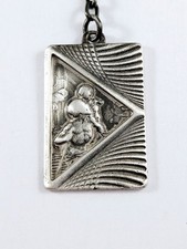 Keyring - Saint Christopher 1960s - Beautiful Engraving & Quality - Vintage