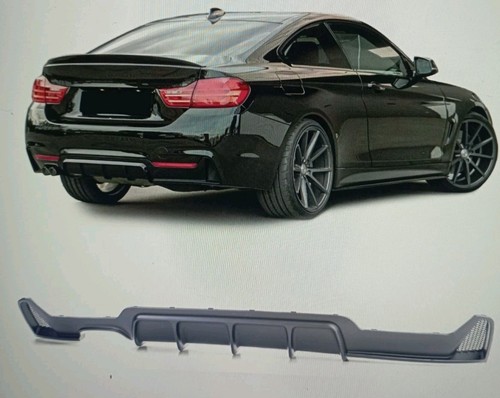 Rear diffuser matt - black, for