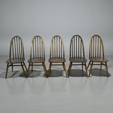 5 Ercol Windsor Quaker Bow Back Dining Chairs Traditional c1980 FREE UK Delivery