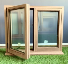 Window Double Glazed Windows Solid Sapele Hardwood 1200mm x 1200mm Shepherds Hut