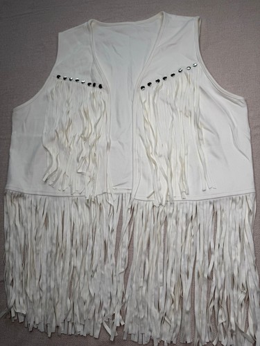 Womens white tassel fringe - white,
