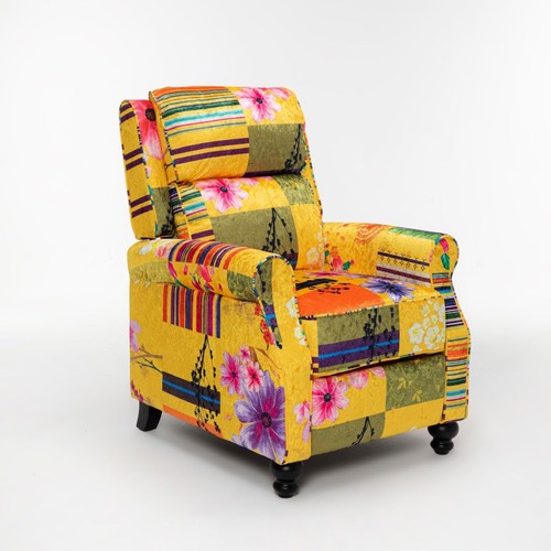 Colourful patchwork recliner - colourful,