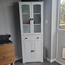 Kitchen Larder Cupboard Cabinet Pantry Utility Freestanding Unit Furniture White