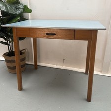 Blue Formica Kitchen Dining Table Mid Century Kitsch 1960s Retro