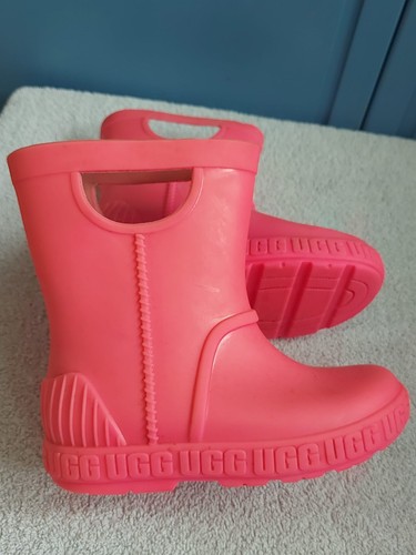 Kids pink pull ugg wellies - pull, on