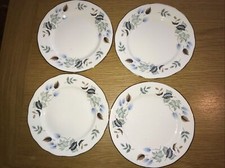 Vintage Colclough Blue Linden Side Tea Plate 16cm Set Of 4