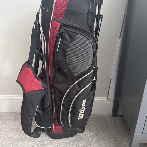 Wilson deep red stand bag - bag.,