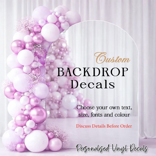 Custom vinyl backdrop decal - custom,