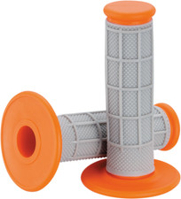 Moose Half Waffle Handlebar Grips MX Grey / Orange KTM EXC-F 250 350 450 500
