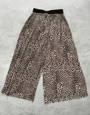 Zara wide plisse leopard print