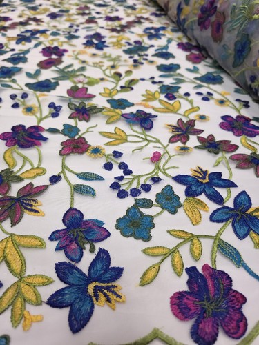 Purple yellow blue floral - purple,