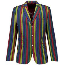 MADCAP MENS HENDRIX STRIPE BOATING BLAZER Mod 60s Psychedelic SUIT JACKET MC574