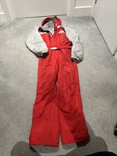 Quechua Vintage Ski Suit Red Grey Size 14