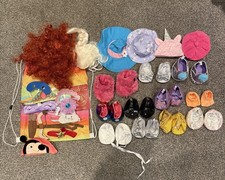 Build a Bear large accessories bundle shoes, hats wigs 28 piece & drawstring bag