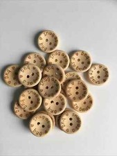 8 x Wooden Buttons 20mm Snug As A Bug - Baby Knits