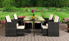 9 11 13 PIECE RATTAN GARDEN CUBE SET CHAIRS SOFA TABLE PATIO FURNITURE