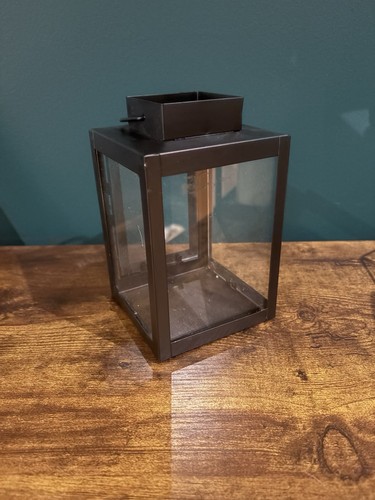 Black tea light hurricane - black,