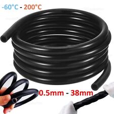 Silicone Hose Pipe Tube Water Air Black Rubber Tubing Tube ID 0.5mm to 38mm