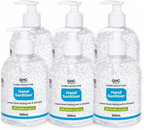 Hand sanitiser gel 500ml pump - hand,