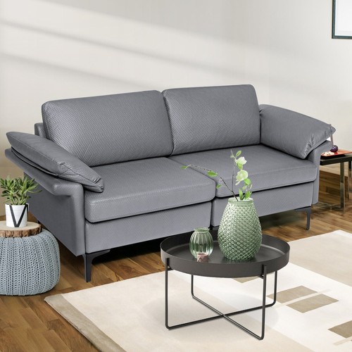 Modern fabric loveseat - loveseat, 2