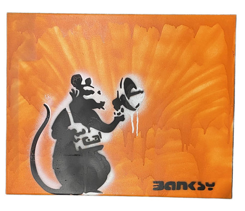 Banksy graffiti art - radar, rat