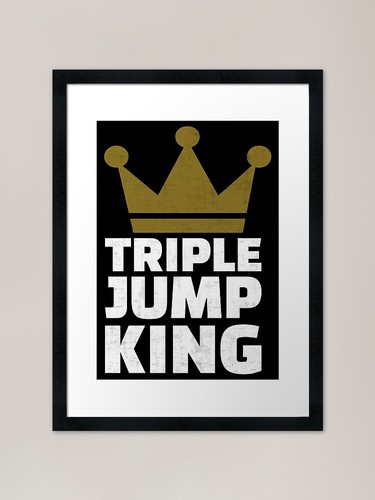 Triple jump king framed art - jump,