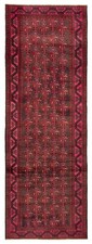 3'5" x 10'1" Vintage Hand-knotted Runner Rug Traditional Oriental Wool Carpet