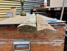 6ft long 48mm x 25mm PREMIUM Bevelled Wood Fence Capping Rail -Pressure Treated