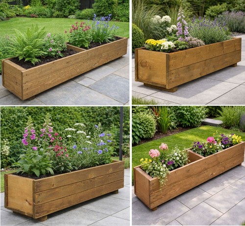 Wooden planters garden - wooden,