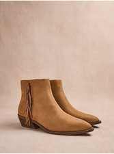 Camel Fringe Detail Ankle High