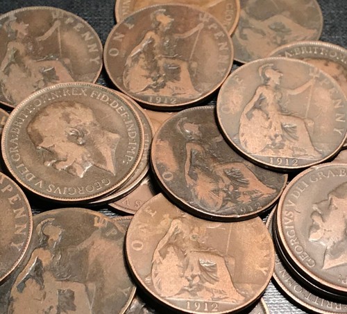 Titanic year british pennies - titanic,