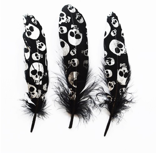 Large black skull goose - black,