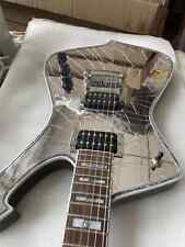 Factory Customized Electric Guitar with Cracked Mirror, Silver, New Iceman