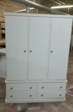 HANDMADE CAMBRIDGE (WHITE) TRIPLE WARDROBE (ASSEMBLED) NOT FLAT-PACK!!! 