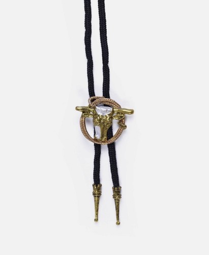 Black gold bolo tie - gold, bootlace