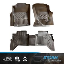 FOR TOYOTA HILUX 2022 - 2024 MUD BLOCK MANUAL ALL WEATHER FLOOR MATS - FULL SET