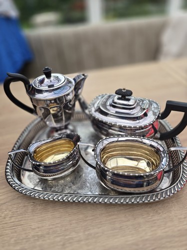Silver plated tea set - tea,