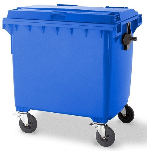 Blue 1100 wheelie bin - , heavy