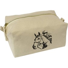 'Horse Rider' Canvas Wash Bag